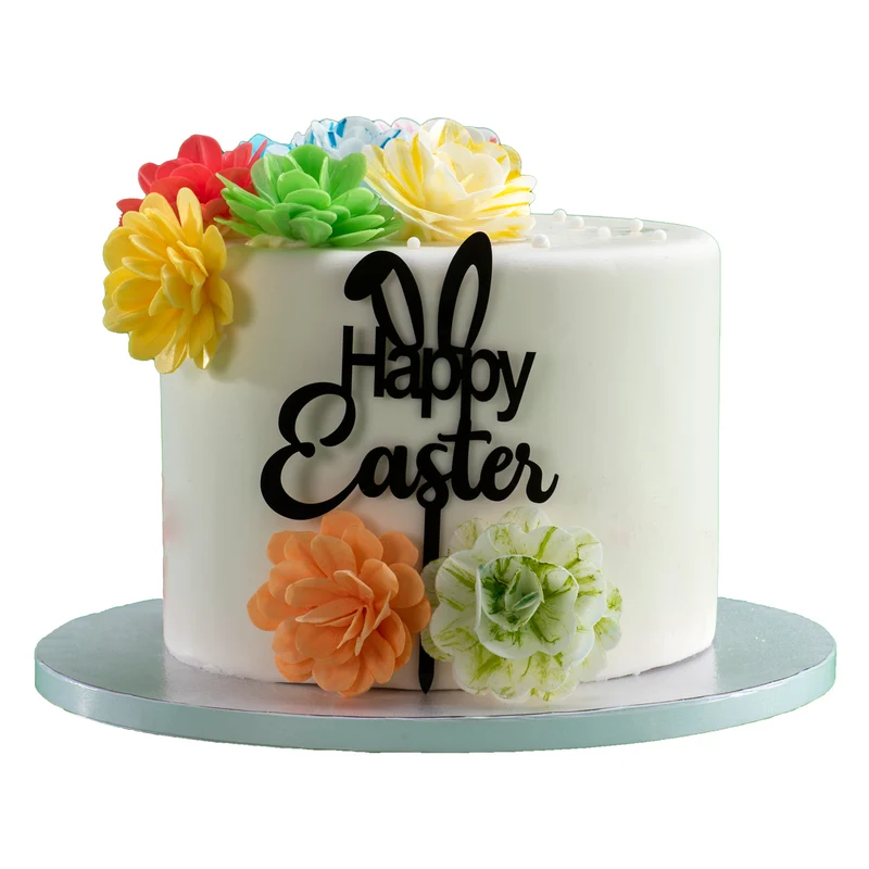 CAKE TOPPER HAPPY EASTER 16.5X10.5CM