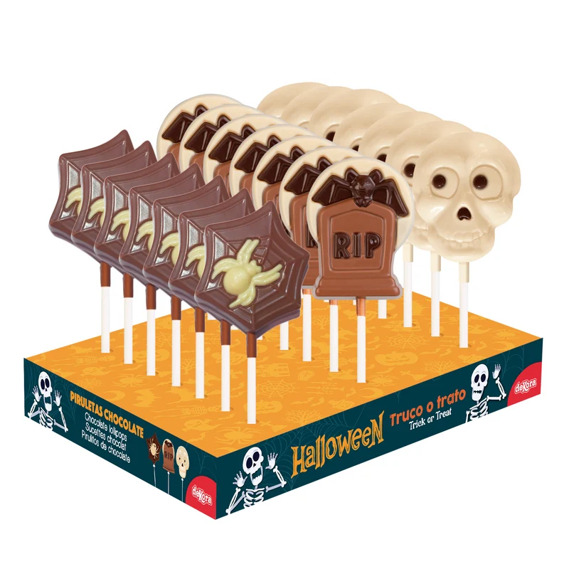 PIRULETAS CHOCOLATE SURTIDO HALLOWEEN 3 MOD.SURT. 25GR