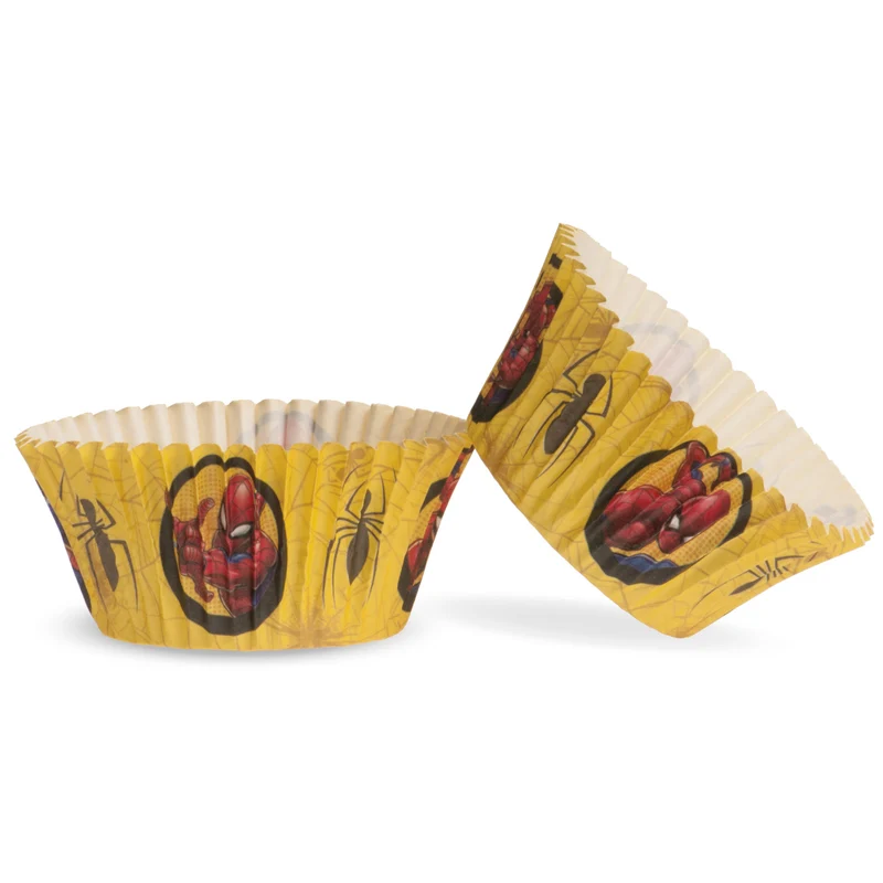 8 BLISTERS 25 CÁPSULAS CUPCAKE SPIDERMAN Ø 5 CM x H 3 CM