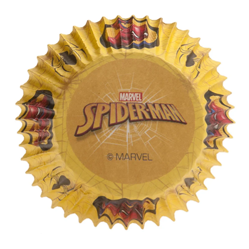 8 BLISTERS 25 CÁPSULAS CUPCAKE SPIDERMAN Ø 5 CM x H 3 CM