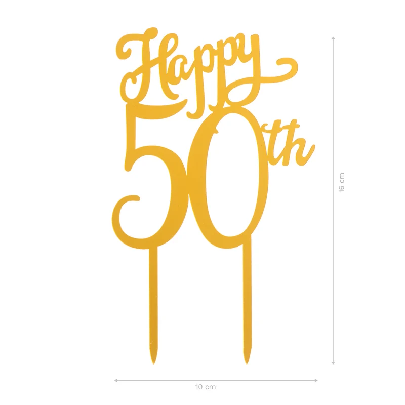 CAKE TOPPER 50 ANIVERSARIO 16X10CM