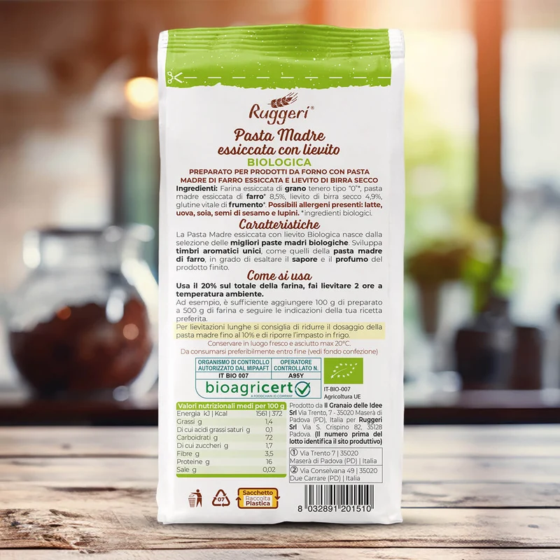 Pasta Madre essiccata con Lievito Biologica