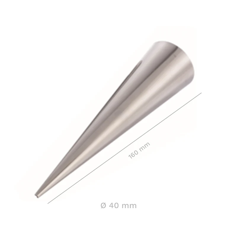 MOLDE CONO ACERO INOX Ø 40 X 160MM