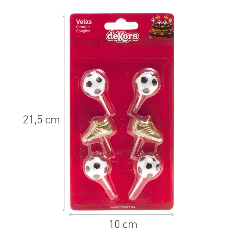 BLISTER VELAS CELEBRACIÓN BALÓN Y BOTA DE FÚTBOL