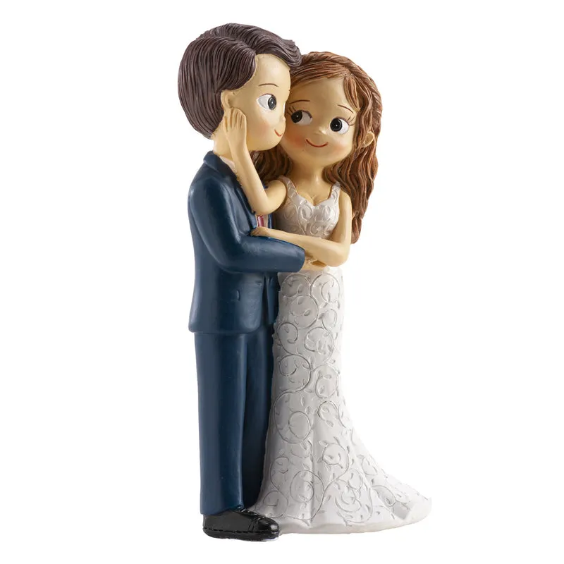 PAREJA DE BODA CARICIA EN LA CARA 16CM