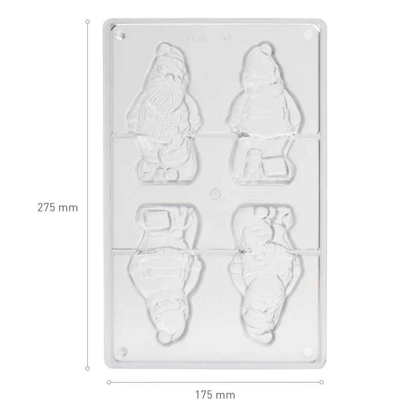 MOLDE POLICARBONATO CHOCOLATE PAPÁ NOEL 105X56MM