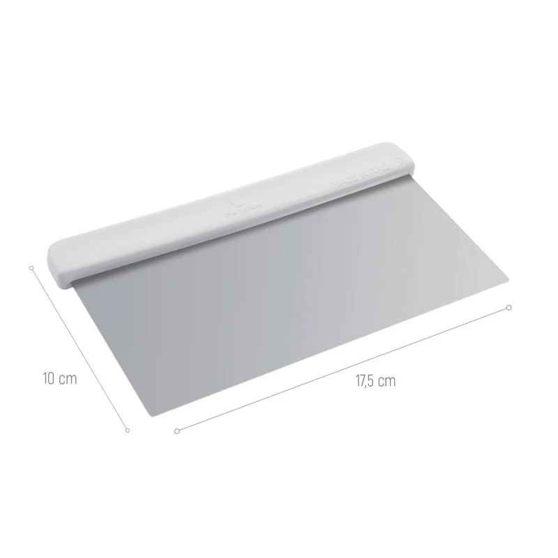 RASPADOR FLEXIBLE DE ACERO INOXIDABLE 17.5CMX10CM
