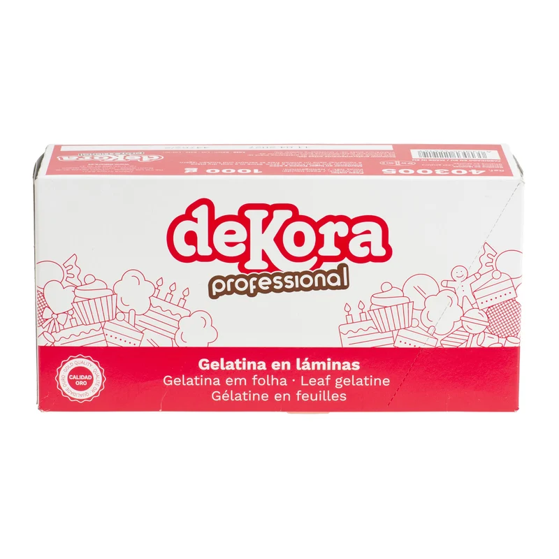GELATINA EN HOJAS FINAS - CALIDAD ORO +/- 220 BLOOM 1KG