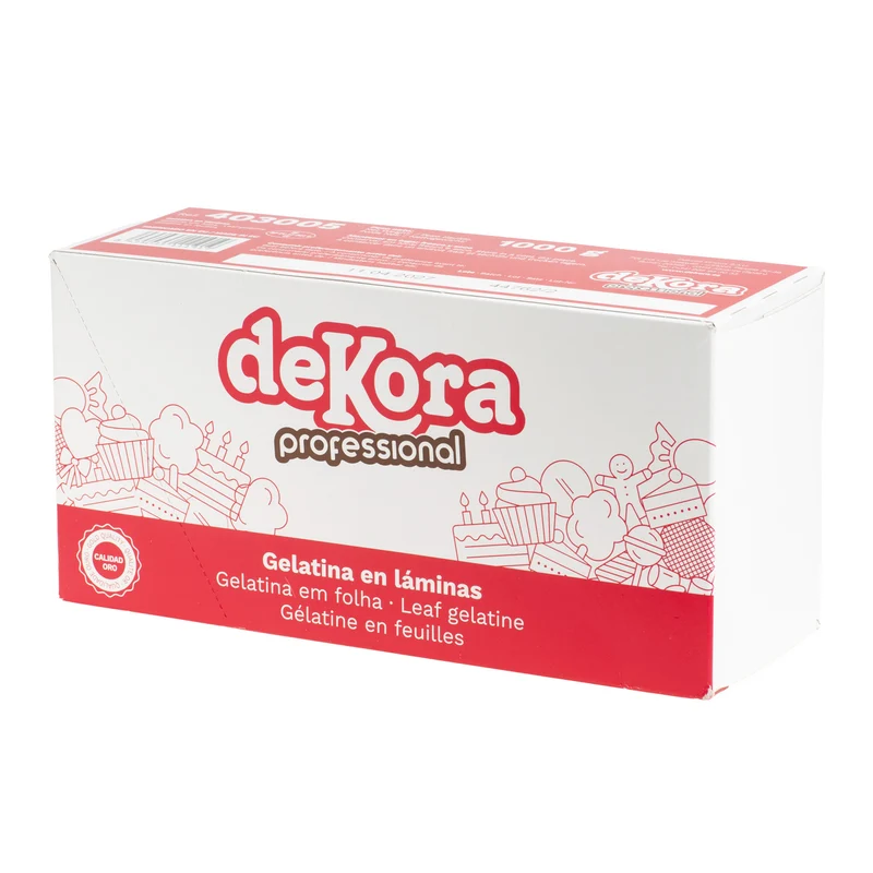 GELATINA EN HOJAS FINAS - CALIDAD ORO +/- 220 BLOOM 1KG