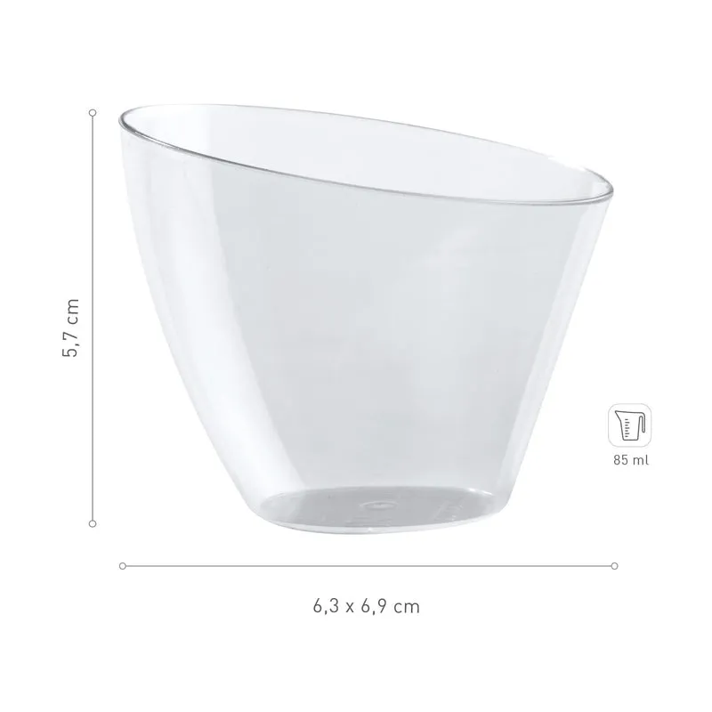 VASITO PLASTICO VELA 63X69 H57MM CAP.85ML