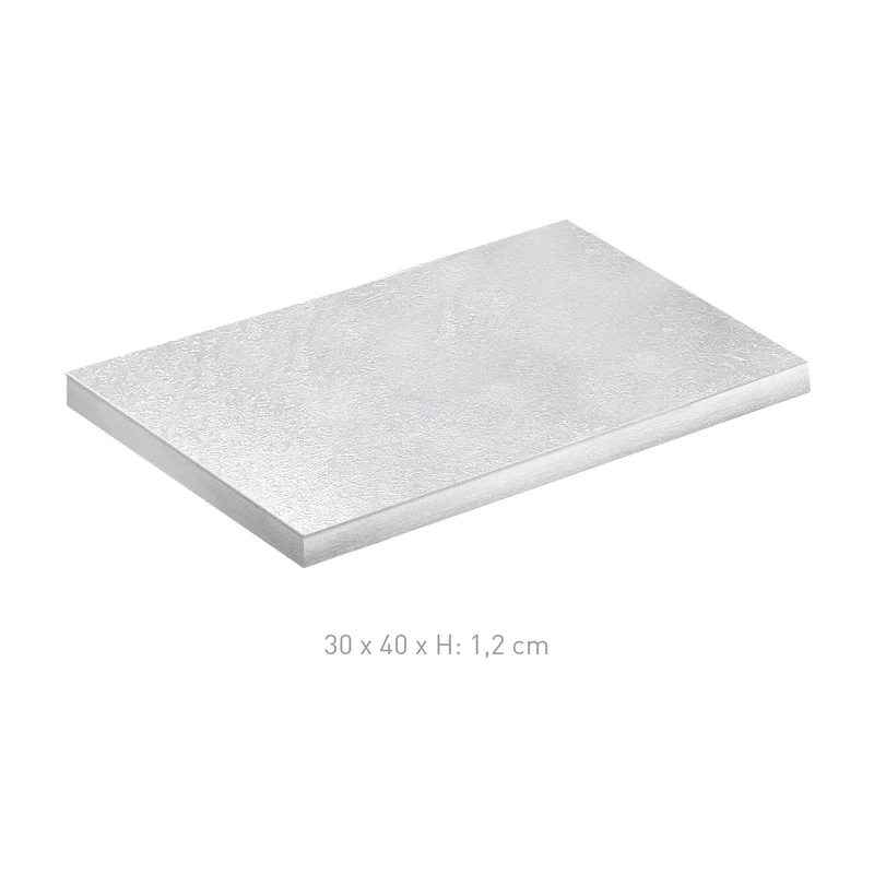 BASE DE TARTA RECTANGULAR PLATEADA 30X40 H1.2CM
