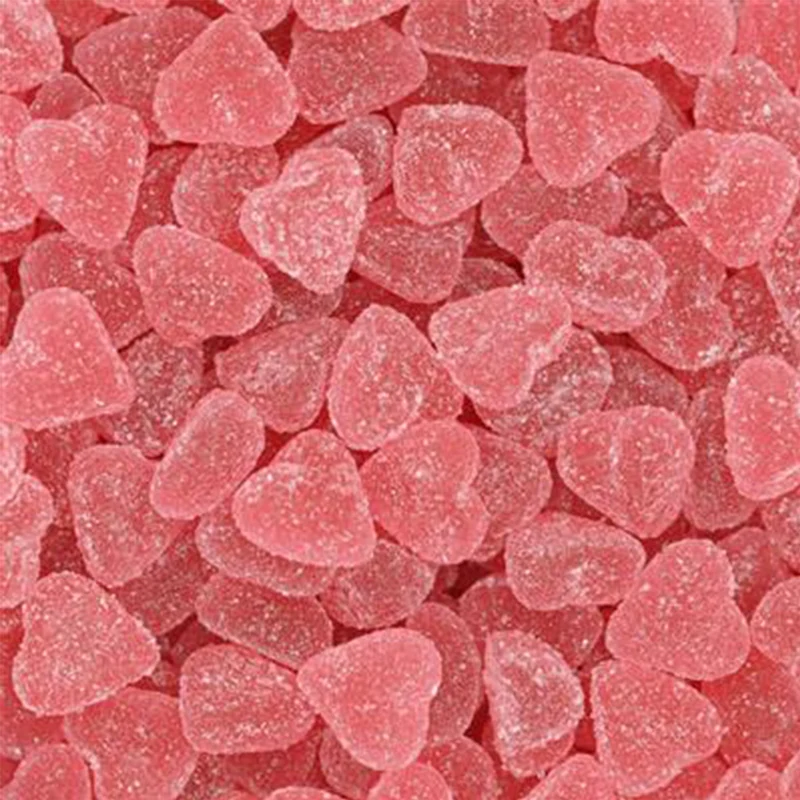 Gesuikerde hartjes rood