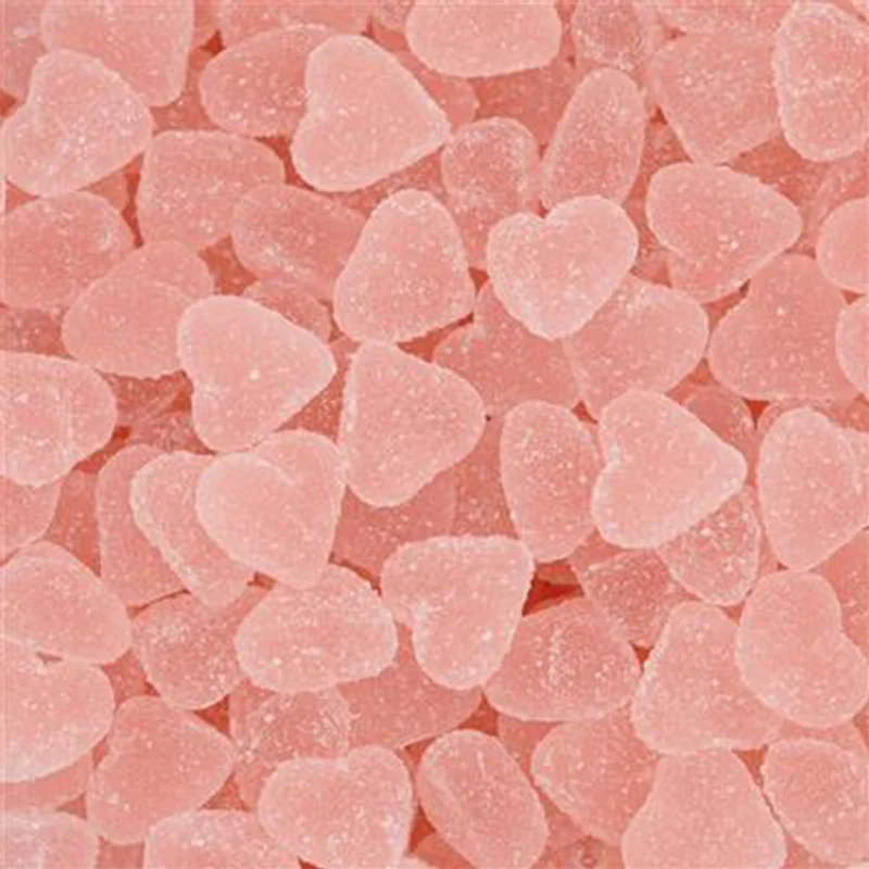 Gesuikerde hartjes roze