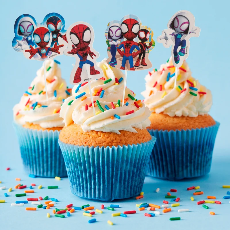 CAKE TOPPER PAPEL 8 DISEÑOS SPIDEY 8 MODELOS 16 UNIDADES
