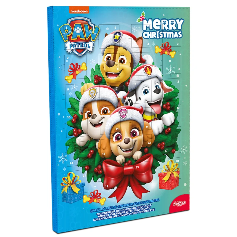 CALENDARIO CHOCOLATE PAW PATROL GUIRNALDA NAVIDAD 50GR