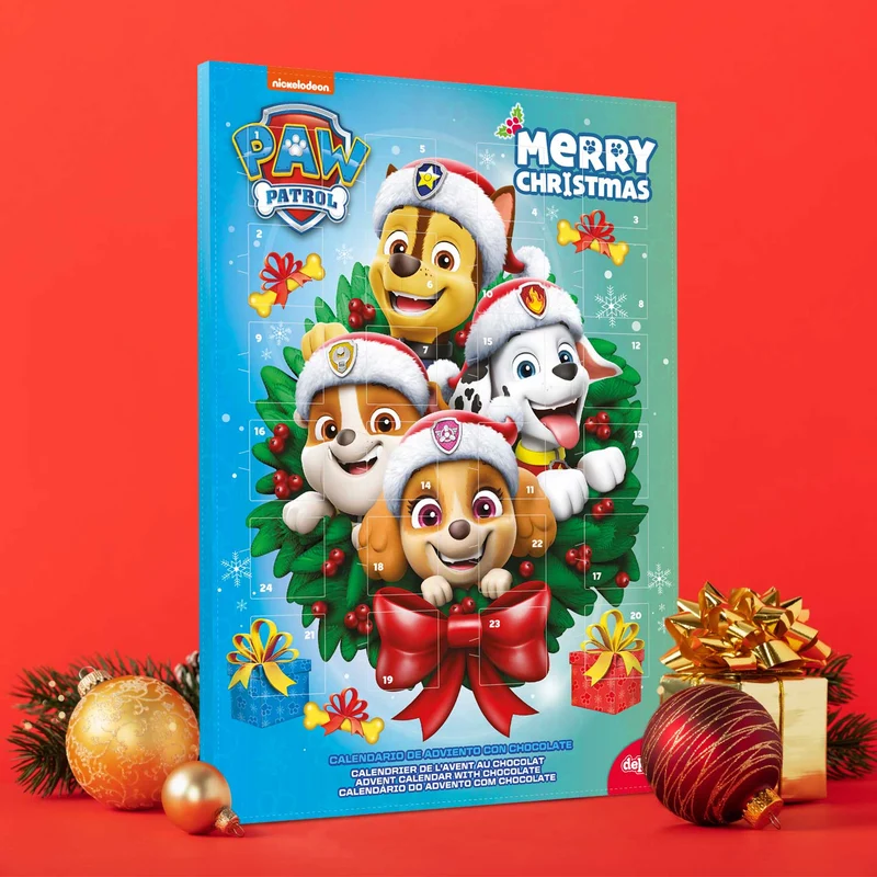 CALENDARIO CHOCOLATE PAW PATROL GUIRNALDA NAVIDAD 50GR