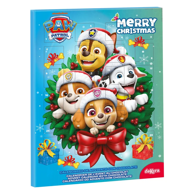 CALENDARIO CHOCOLATE PAW PATROL GUIRNALDA NAVIDAD 50GR