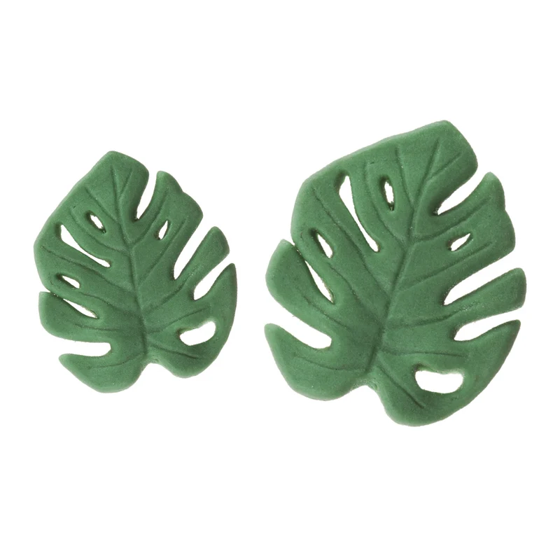 DECORACIÓN AZÚCAR HOJA MONSTERA 4,5-6,5CM