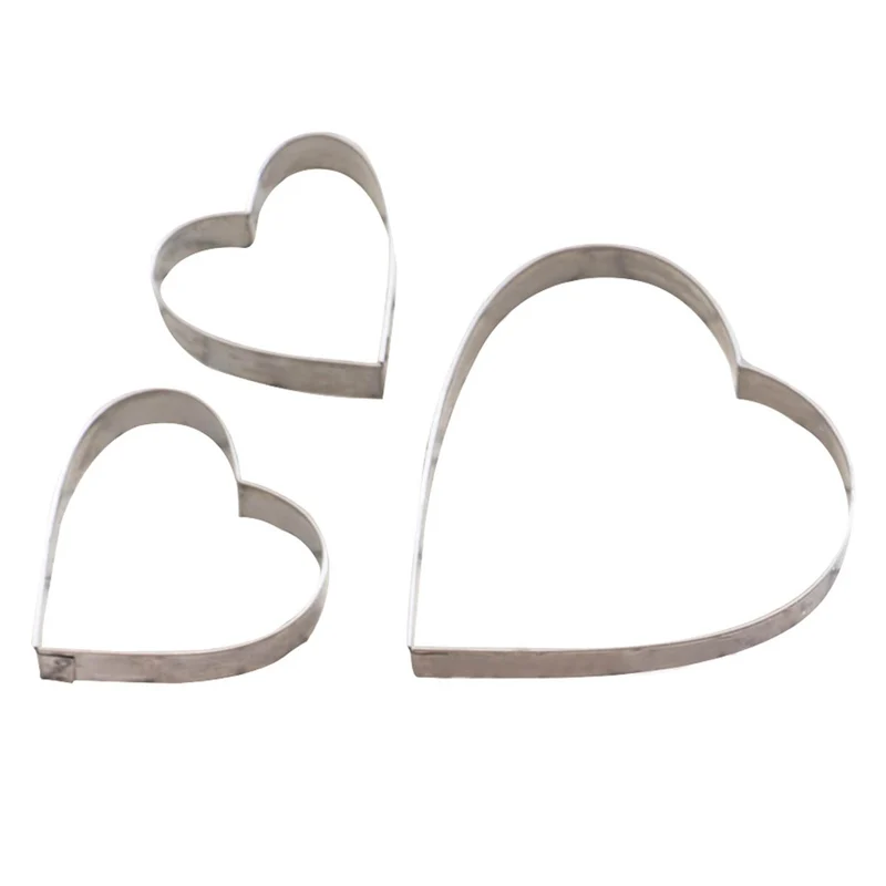 CORTAPASTA ACERO INOX FORMA DE CORAZÓN 7 PIEZAS SURTIDAS 3,5 - 8,5 CM