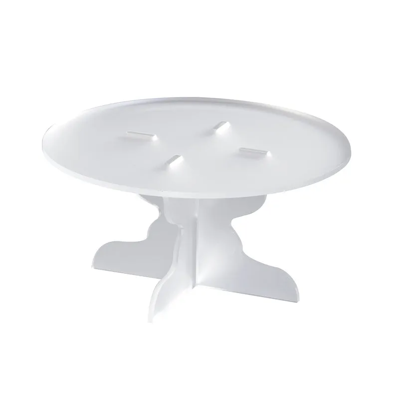 MINI SOPORTE PLEXIGLAS BLANCO Ø 21CM H 10.3CM