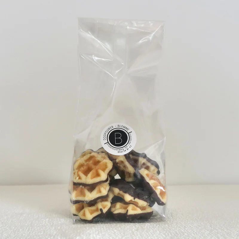 Mini wafels met chocolade