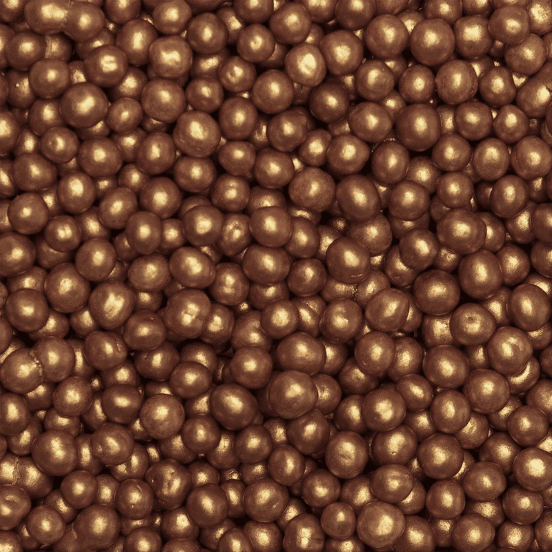 Mini choco choops wit parelmoer koper