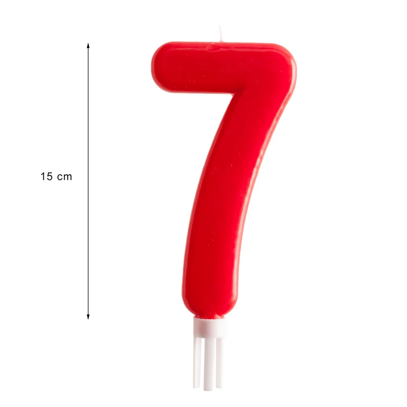 DISPLAY 6 VELAS GIGANTES Nº7 -15CM