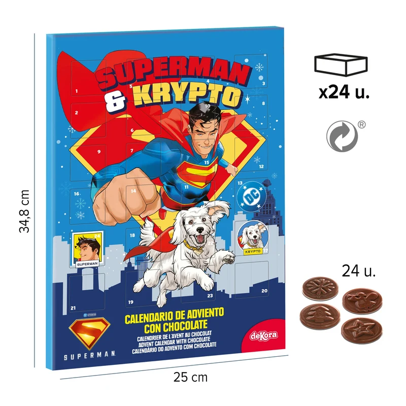 CALENDARIO CHOCOLATE SUPERMAN 50GR