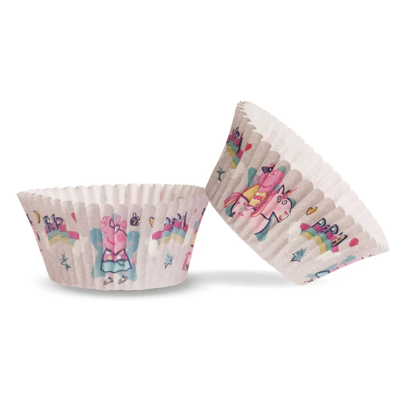 8 BLISTERS 25 CÁPSULAS CUPCAKE PEPPA PIG Ø 5 CM x H 3 CM