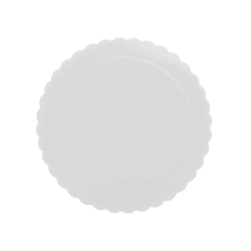 PLATO REDONDO PARA TARTA ONDULADO BLANCO 3 MM 20 CM