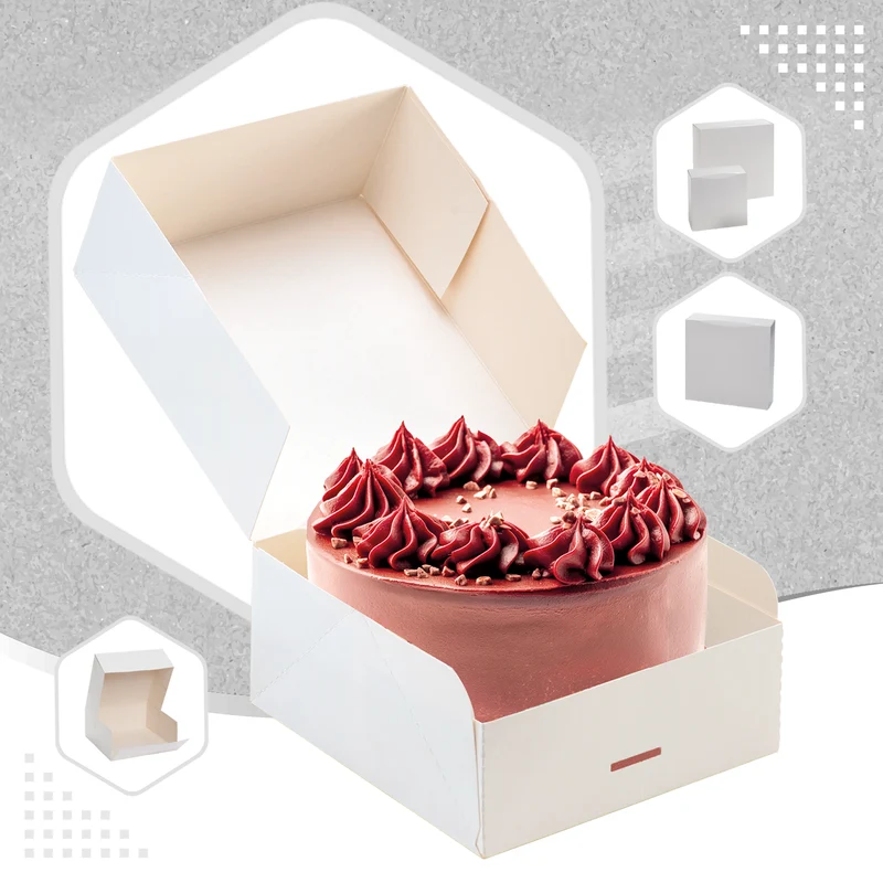 CAJA TARTA BLANCA CARTÓN 23X23X10CM
