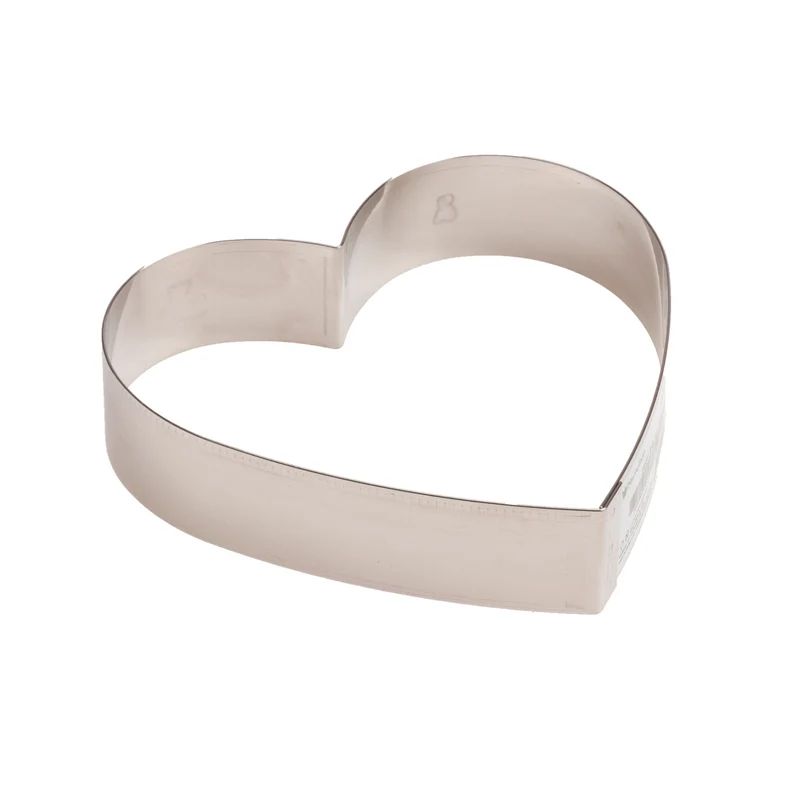 MOLDE CORAZÓN ACERO INOXIDABLE Ø 18CM H 4CM