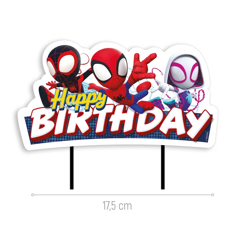 CAKE TOPPER PAPEL SPIDEY 17.5X15CM