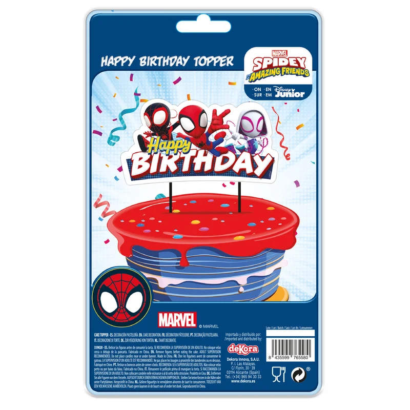 CAKE TOPPER PAPEL SPIDEY 17.5X15CM