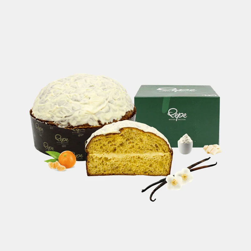Panettone con Panna e Latte di Bufala e Crema al Mandarino