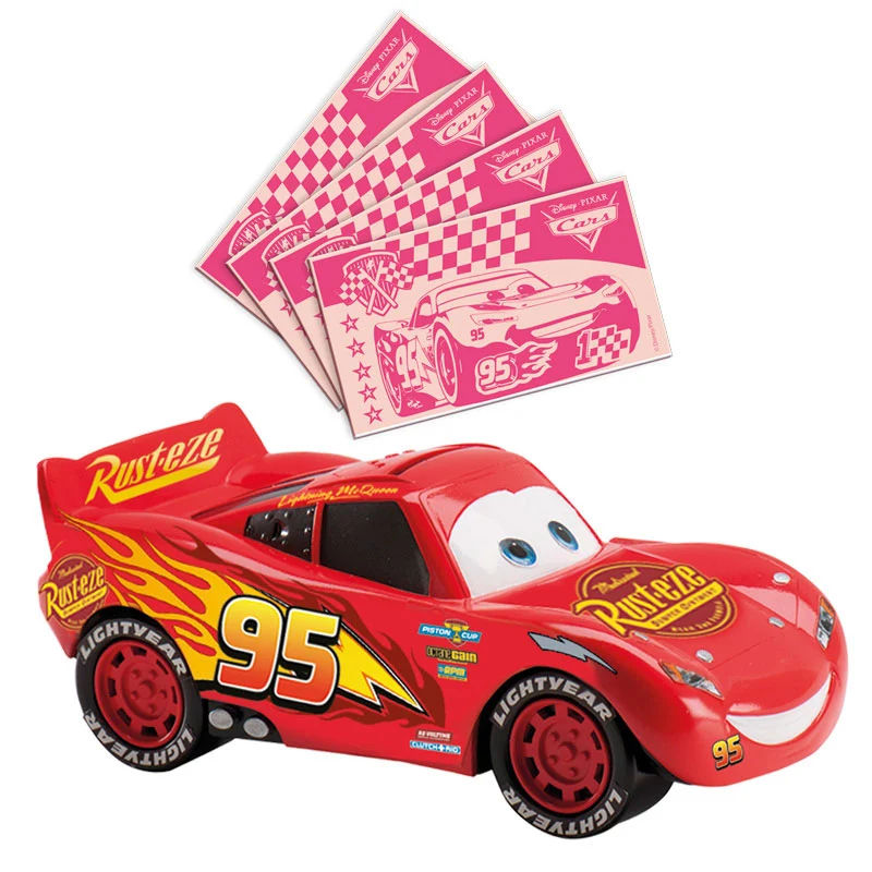 HUCHA CARS CON BILLETES DE OBLEA COMESTIBLE 10GR
