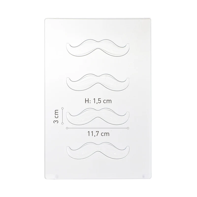 KIT 2 MOLDES PLÁSTICO TERMOFORMADO BIGOTE Y GAFAS | 8U