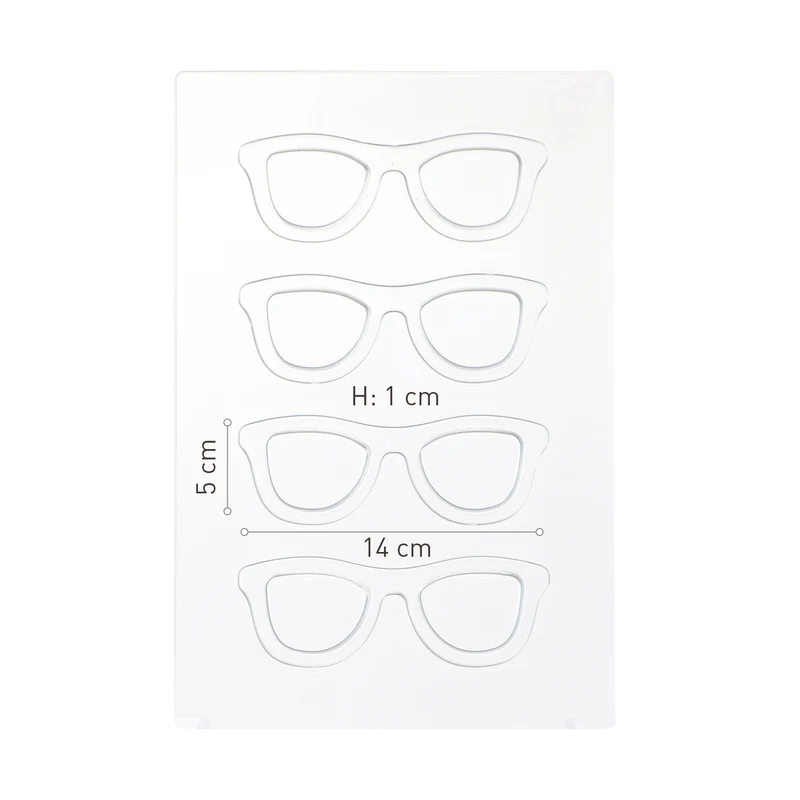KIT 2 MOLDES PLÁSTICO TERMOFORMADO BIGOTE Y GAFAS | 8U