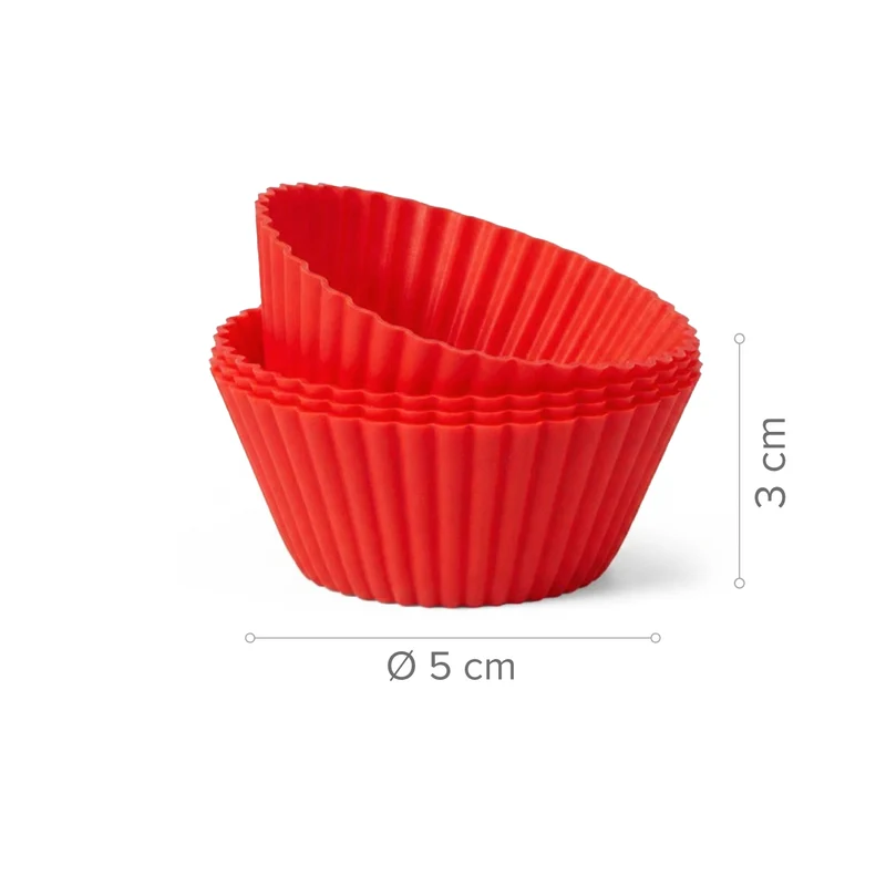 BLISTER 24 CAPSULAS CUPCAKE SILICONA Ø4,5CM H3CM HOME BAKING