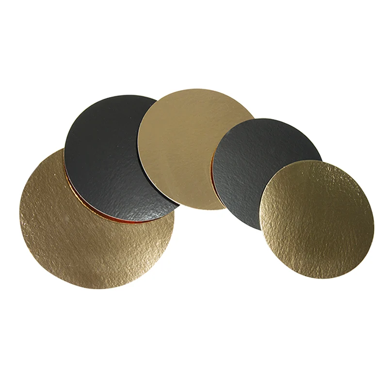 DISCO CARTON ORO/NEGRO 30CM