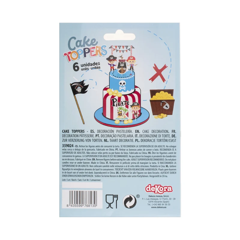 CAKE TOPPER PAPEL PIRATAS