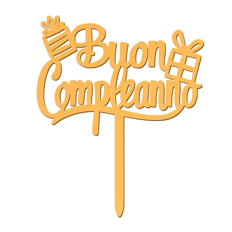 CAKE TOPPER BUON COMPLEANNO 11x14CM