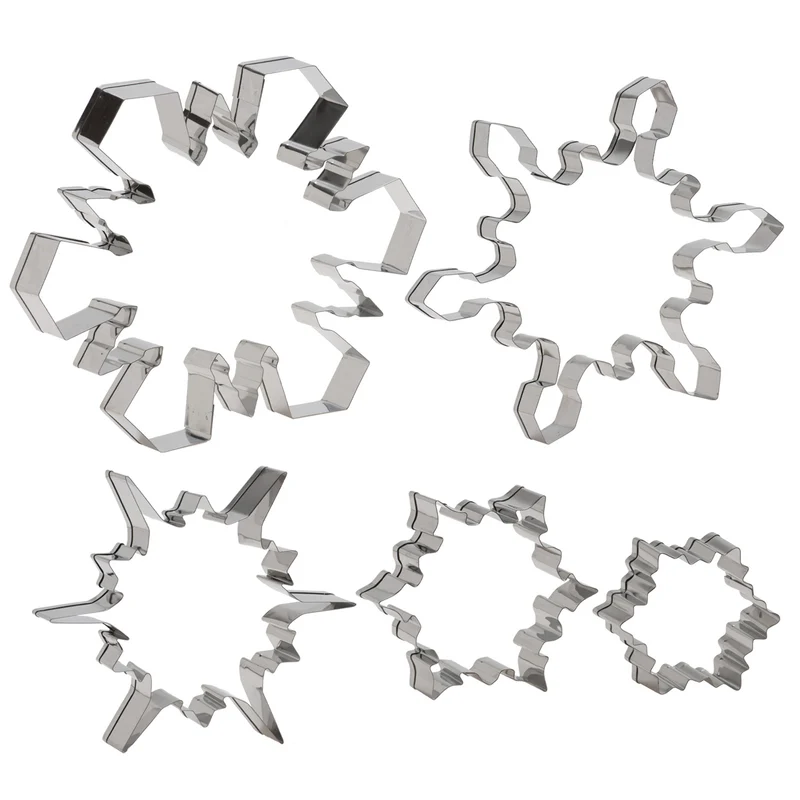 SET CORTAPASTAS ACERO INOX | COPOS DE NIEVE 5 PIEZAS SURTIDA