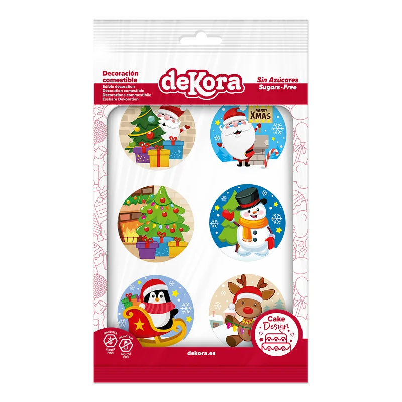 MIX DISCOS COMESTIBLES NAVIDAD ZERO 6U Ø 5,8CM