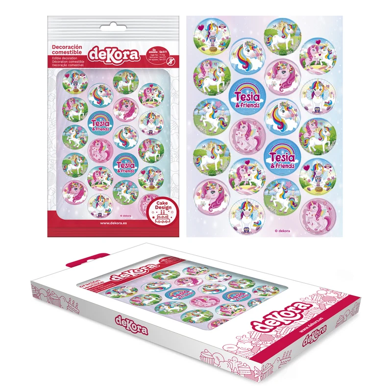 MINI DISCOS COMESTIBLES UNICORNIO TESIA Ø 3,4CM ZERO A5