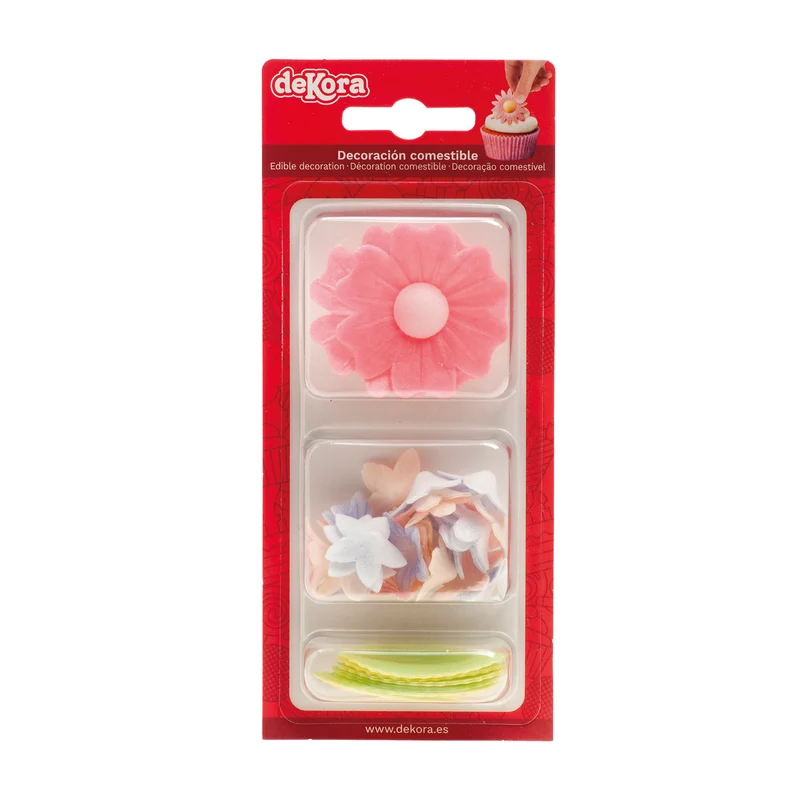 BLISTER MIX FLORES, FLORECILLAS Y HOJAS DE OBLEA