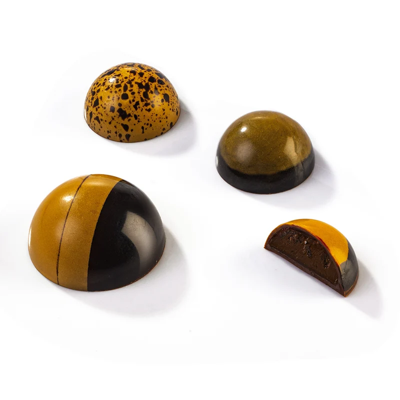 MOLDE POLICARBONATO CHOCOLATE MEDIA ESFERA 24 FORMAS Ø 30 MM