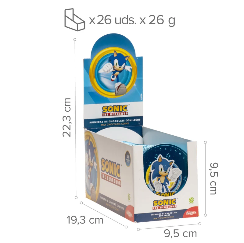 MONEDAS CHOCOLATE SONIC 26GR