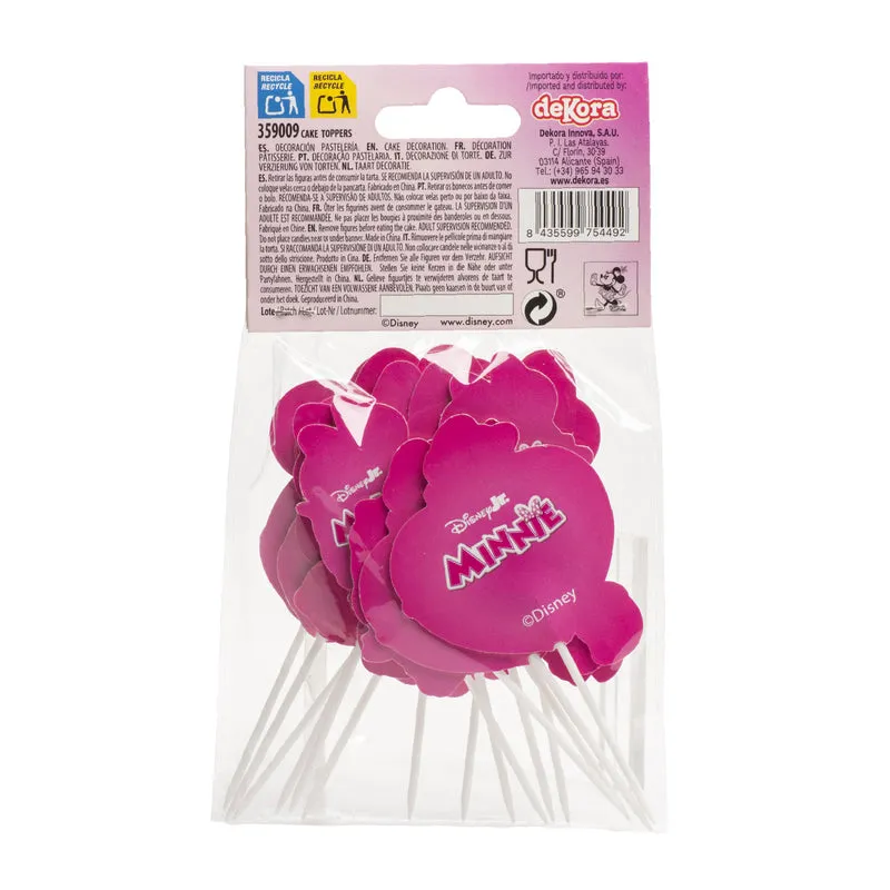 CAKE TOPPER PAPEL MINNIE MOUSE 8 MODELOS 16 UNIDADES