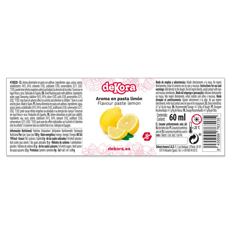 AROMA EN PASTA DE LIMÓN 60ML
